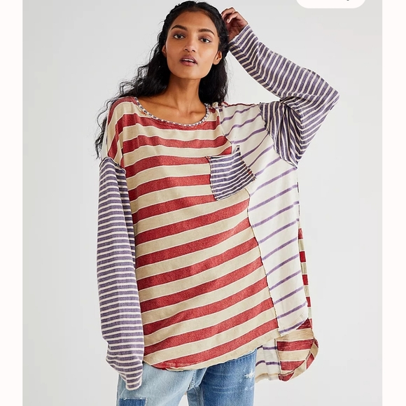 ✨️Sold On MP 💥NWT - Stripey Prep Tee - Size XSmall - Picture 1 of 7